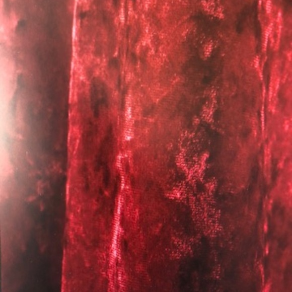 H&M Deep Red Velour Dress. Fits like a six - Picture 3 of 8